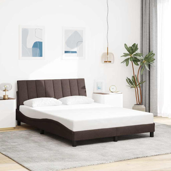sengeramme uden madras Hanko Mørkebrun 120x200 cm Stof