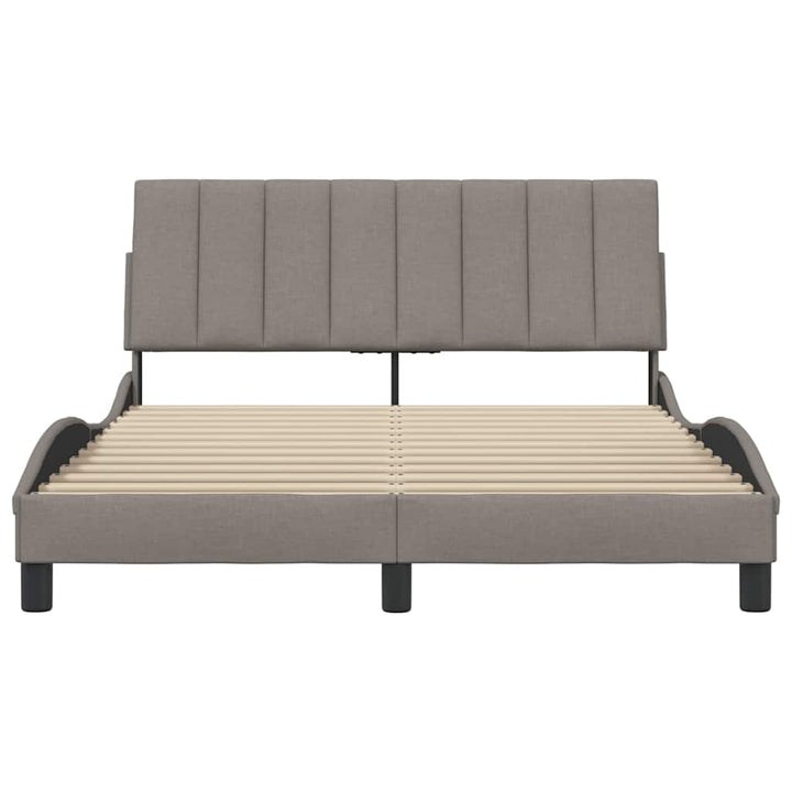 sengeramme uden madras Hanko 140x190 cm stof gråbrun