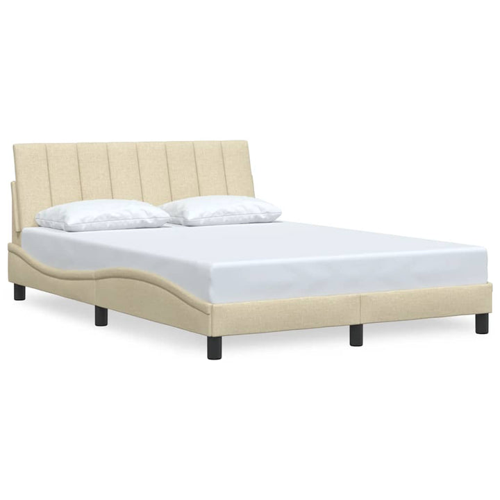 sengeramme uden madras Hanko 140x190 cm stof cremefarvet