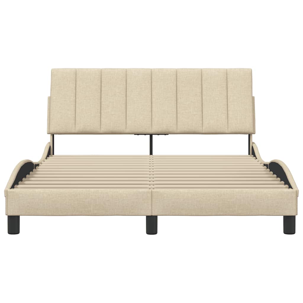 sengeramme uden madras Hanko 140x190 cm stof cremefarvet