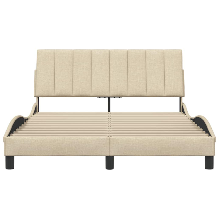 sengeramme uden madras Hanko 140x190 cm stof cremefarvet