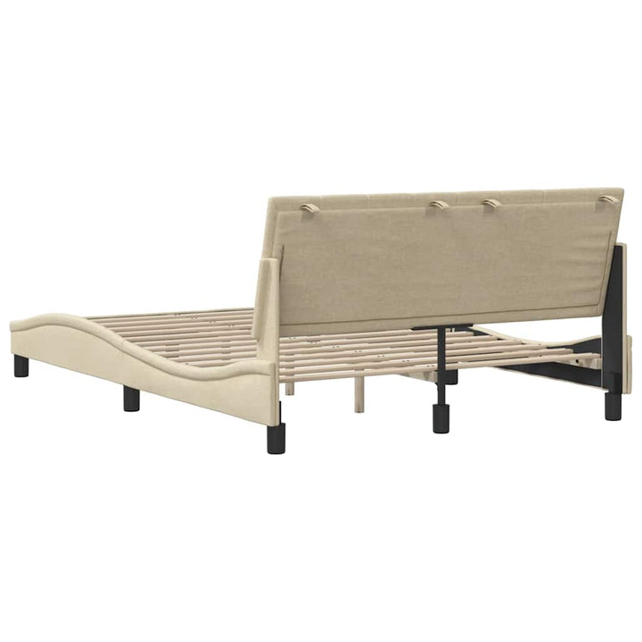 sengeramme uden madras Hanko 140x190 cm stof cremefarvet