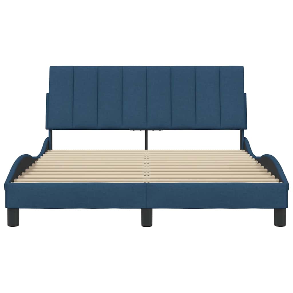 sengeramme uden madras Hanko 140x190 cm stof blå