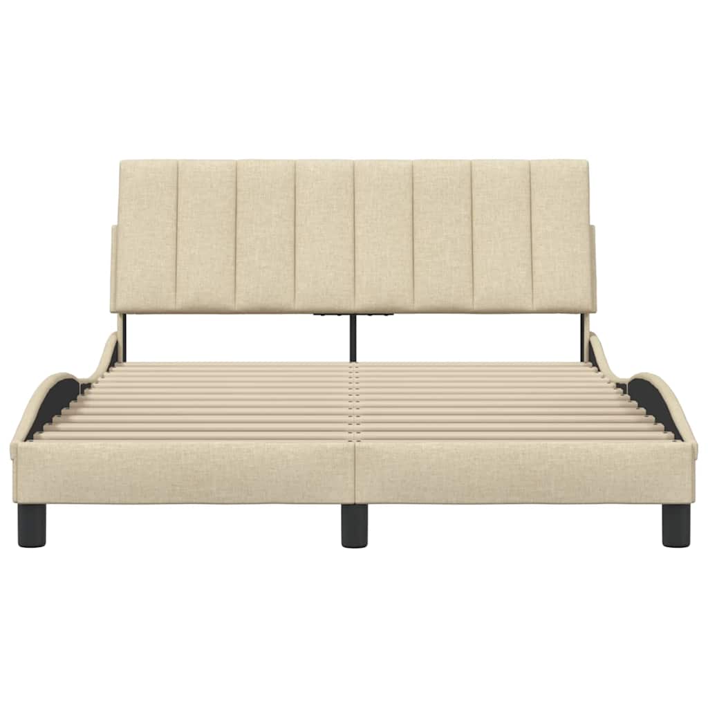 sengeramme uden madras Hanko 140x200 cm stof cremefarvet
