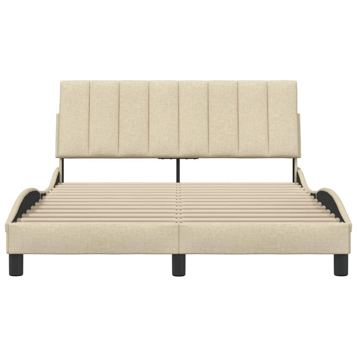 sengeramme uden madras Hanko 140x200 cm stof cremefarvet