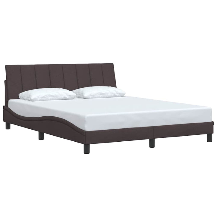 sengeramme uden madras Hanko 160x200 cm stof mørkebrun