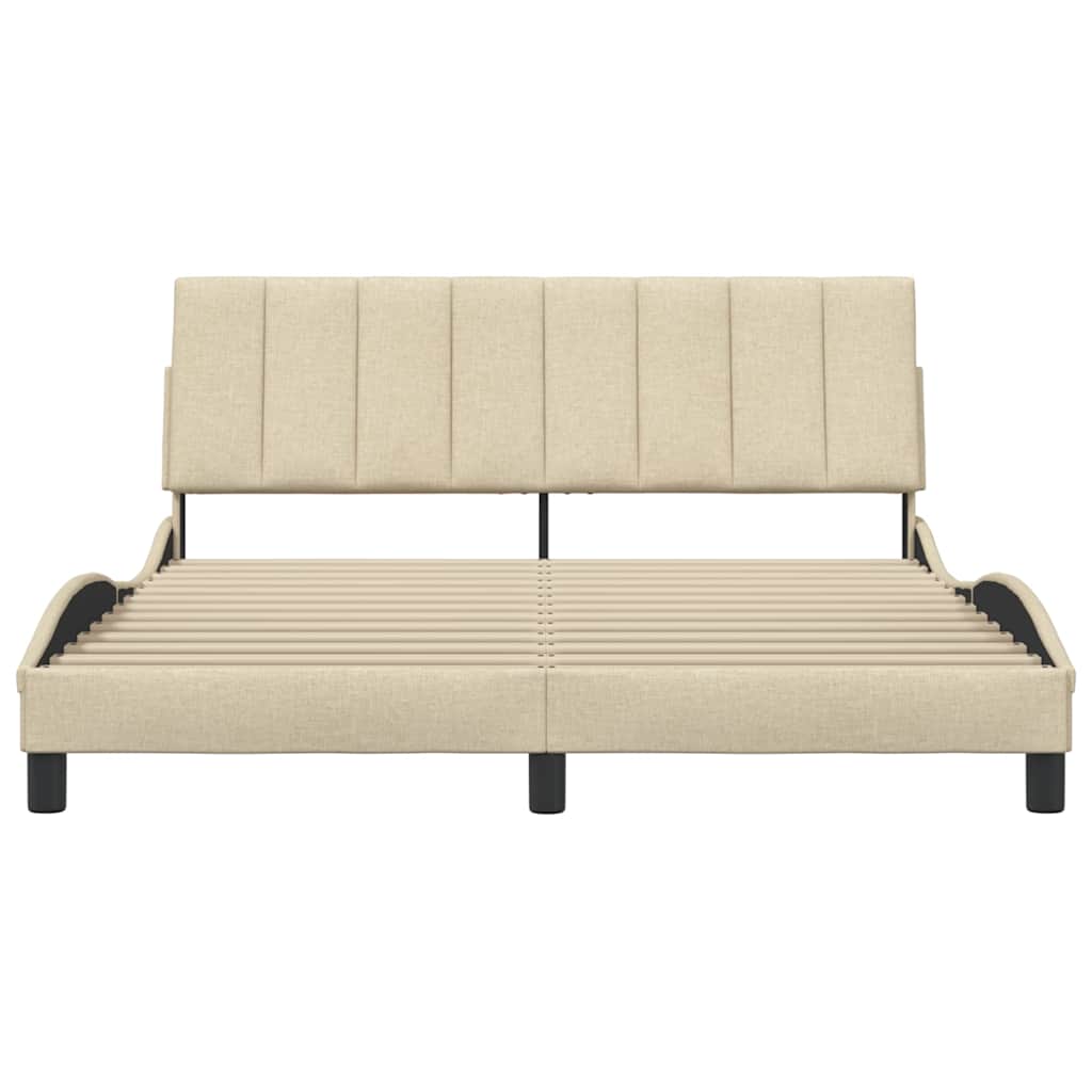 sengeramme uden madras Hanko 160x200 cm stof cremefarvet