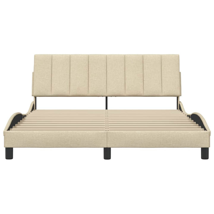 sengeramme uden madras Hanko 160x200 cm stof cremefarvet