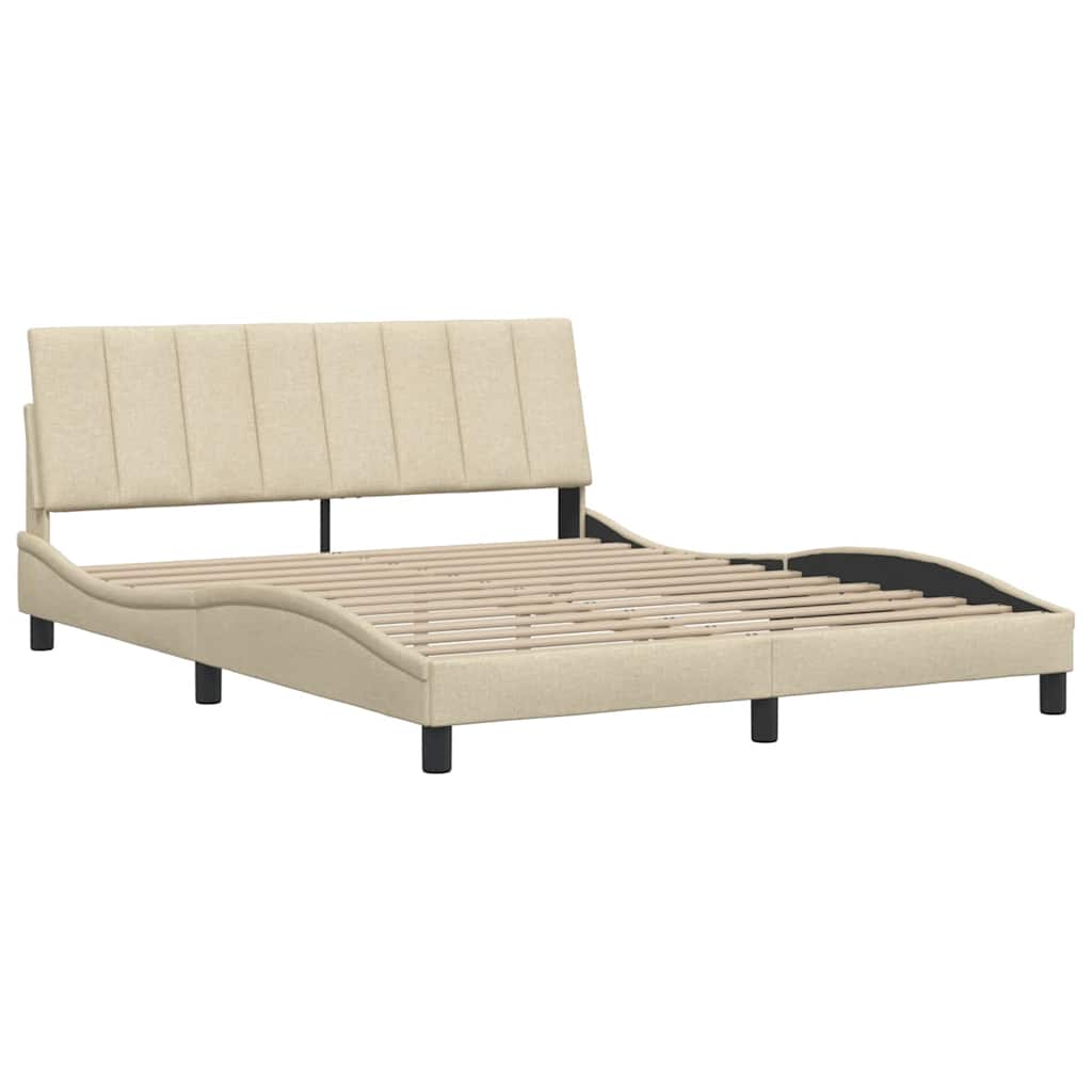 sengeramme uden madras Hanko 160x200 cm stof cremefarvet