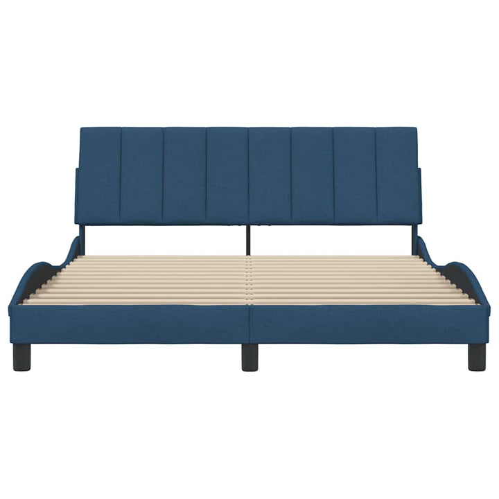 sengeramme uden madras Hanko 160x200 cm stof blå