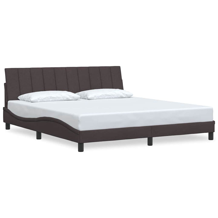 sengeramme uden madras Hanko 180x200 cm stof mørkebrun