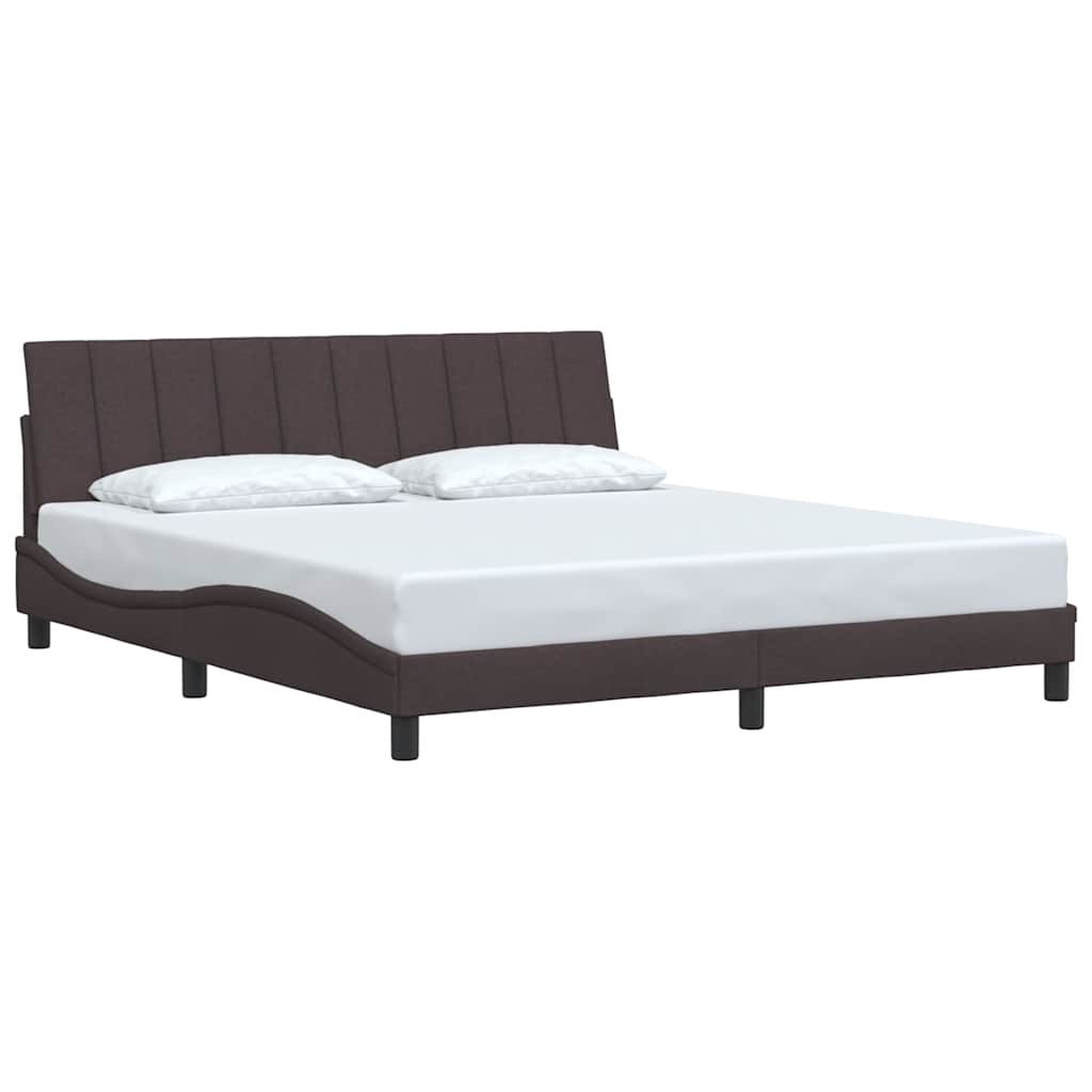 sengeramme uden madras Hanko 180x200 cm stof mørkebrun
