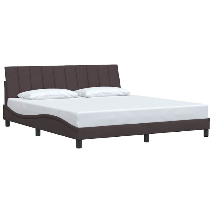 sengeramme uden madras Hanko 180x200 cm stof mørkebrun