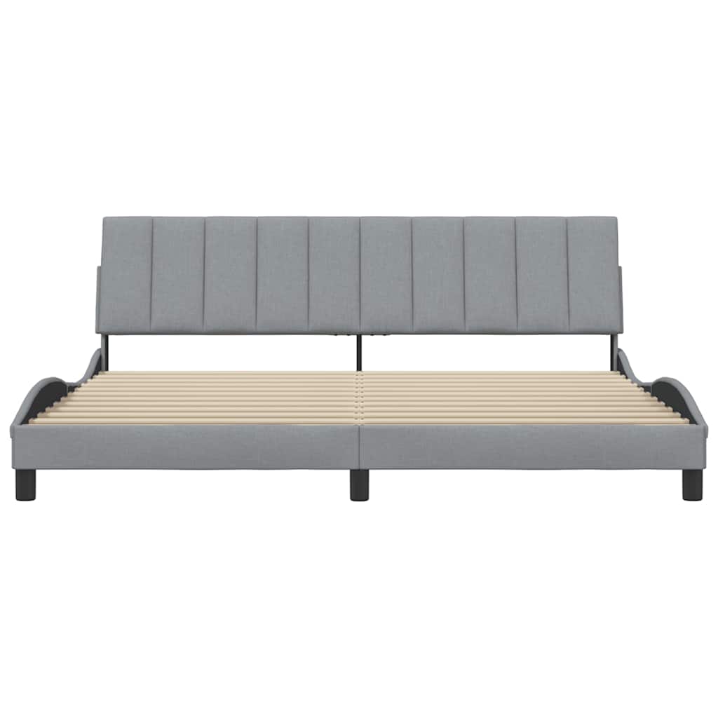 sengeramme uden madras Hanko 200x200 cm stof lysegrå