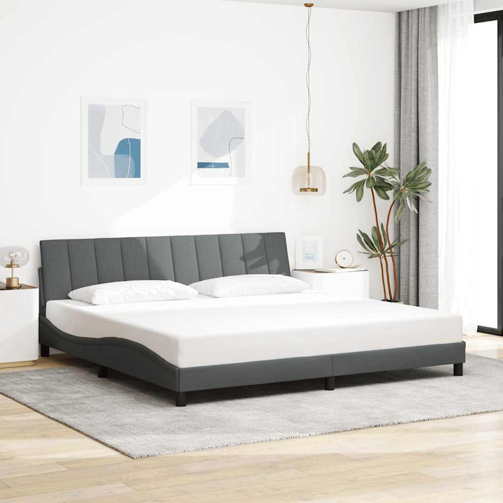 sengeramme uden madras Hanko 200x200 cm stof mørkegrå