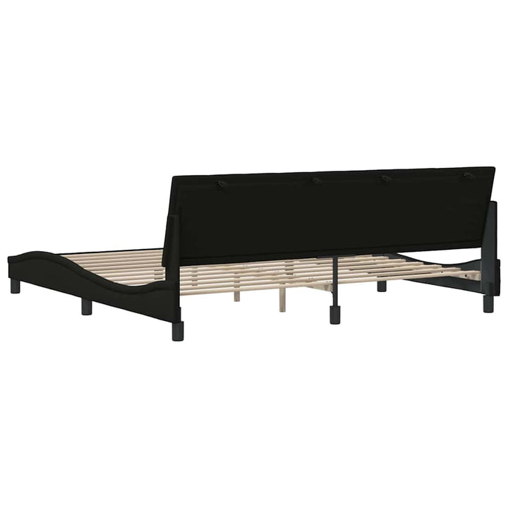 sengeramme uden madras Hanko 200x200 cm stof sort