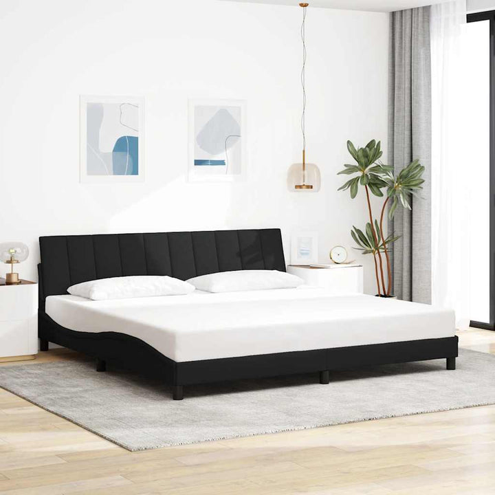 sengeramme uden madras Hanko 200x200 cm stof sort