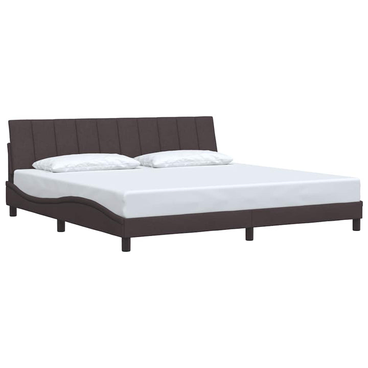 sengeramme uden madras Hanko 200x200 cm stof mørkebrun