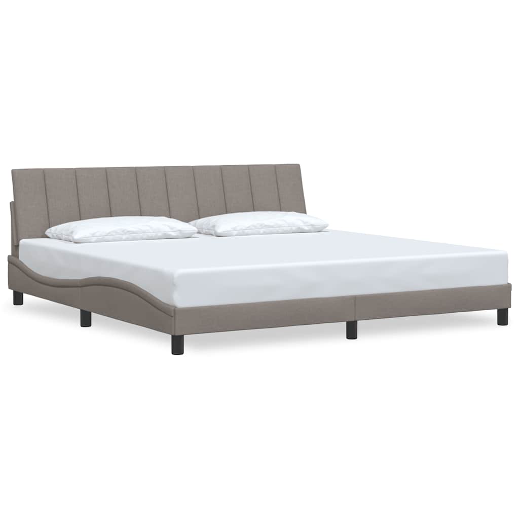 sengeramme uden madras Hanko 200x200 cm stof gråbrun