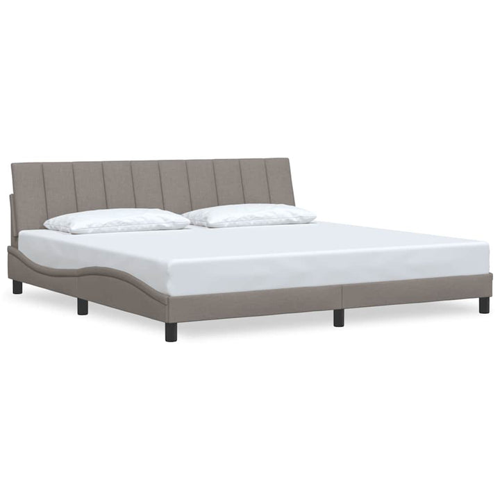 sengeramme uden madras Hanko 200x200 cm stof gråbrun