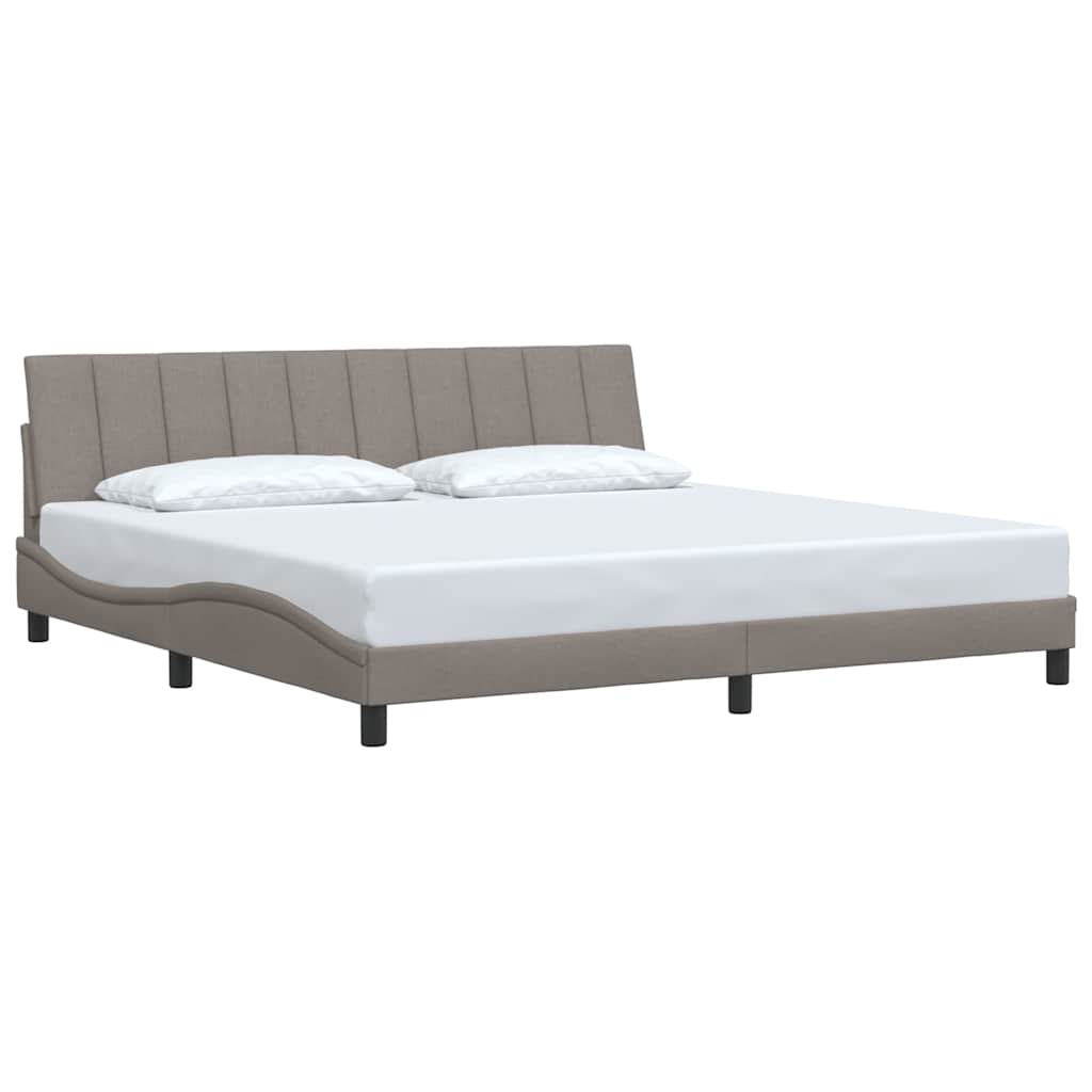 sengeramme uden madras Hanko 200x200 cm stof gråbrun