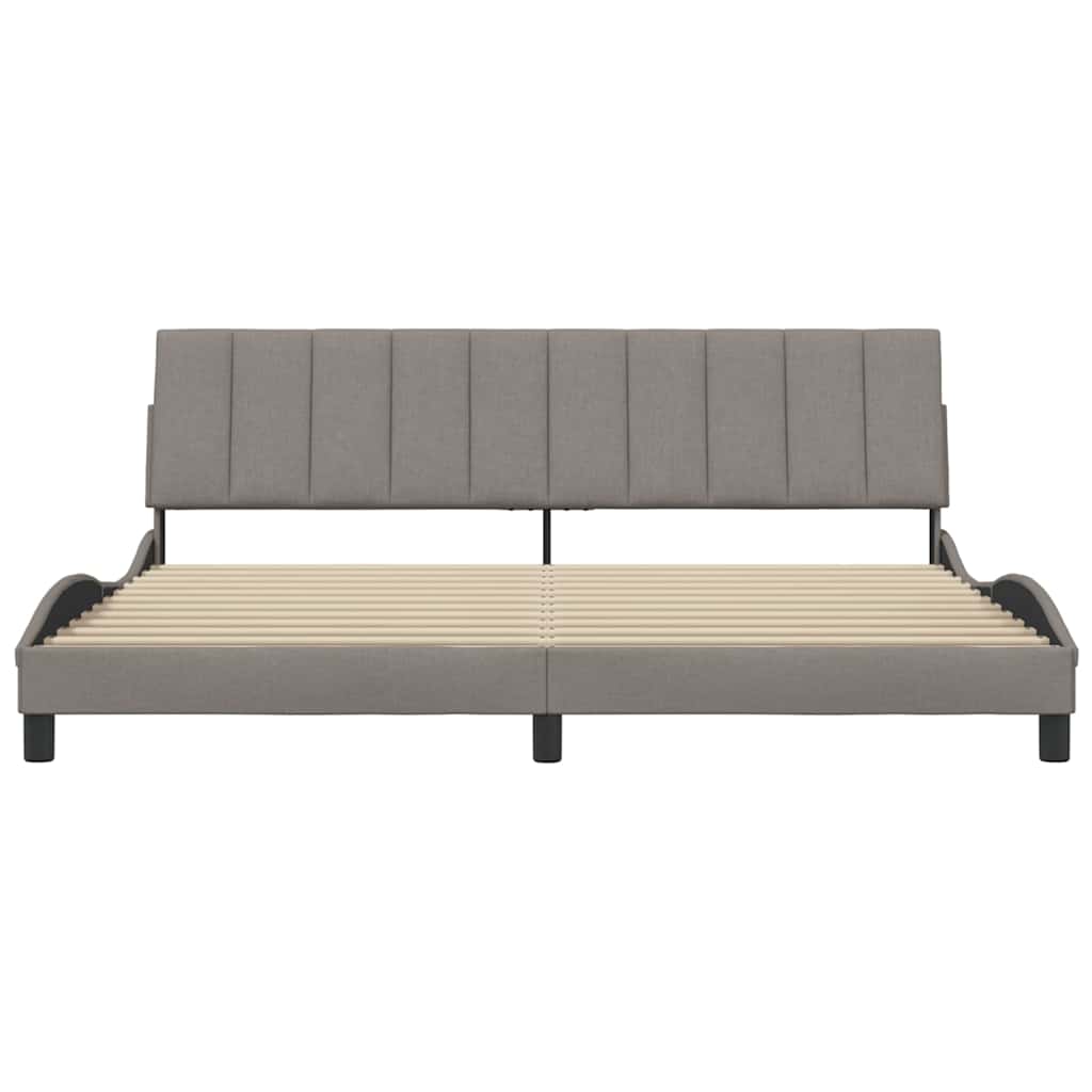 sengeramme uden madras Hanko 200x200 cm stof gråbrun