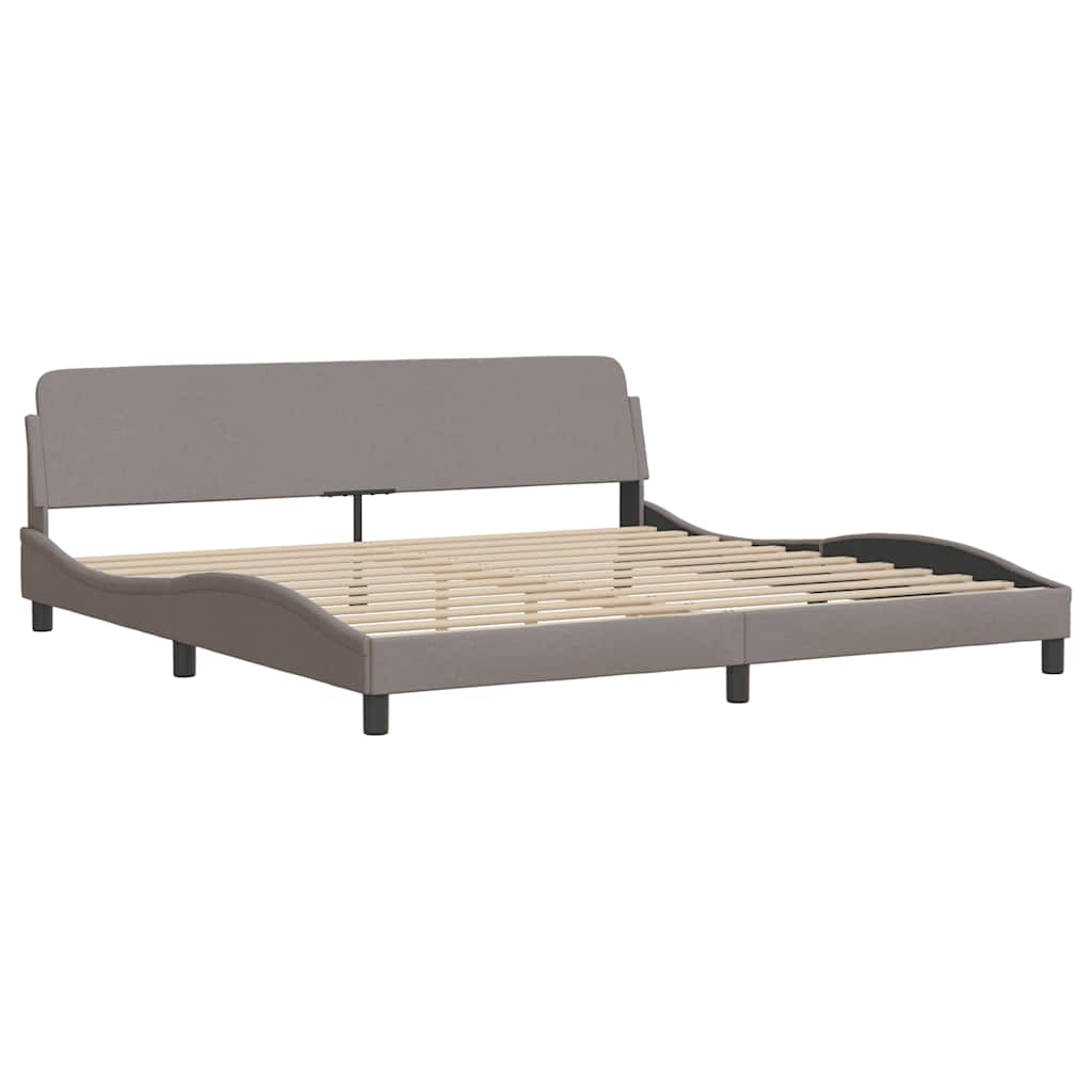 sengeramme uden madras Hanko 200x200 cm stof gråbrun