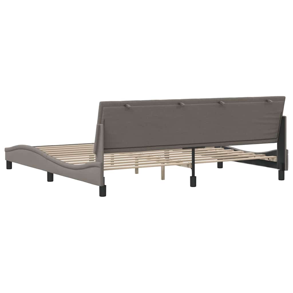 sengeramme uden madras Hanko 200x200 cm stof gråbrun