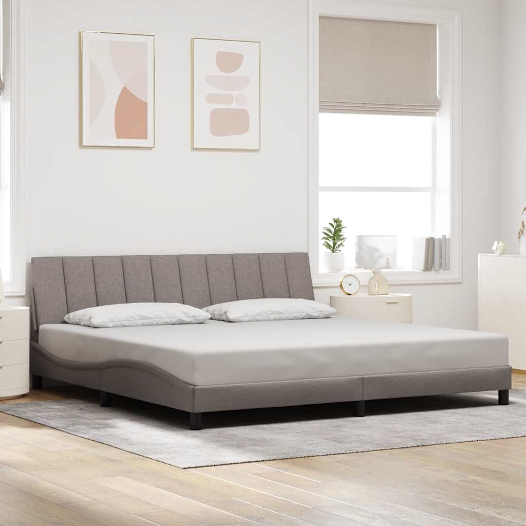 sengeramme uden madras Hanko 200x200 cm stof gråbrun