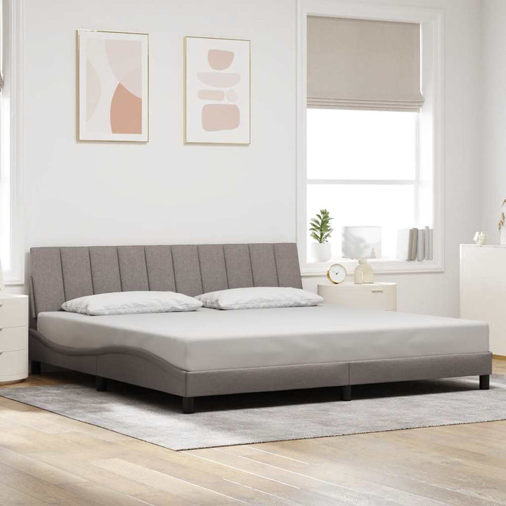 sengeramme uden madras Hanko 200x200 cm stof gråbrun