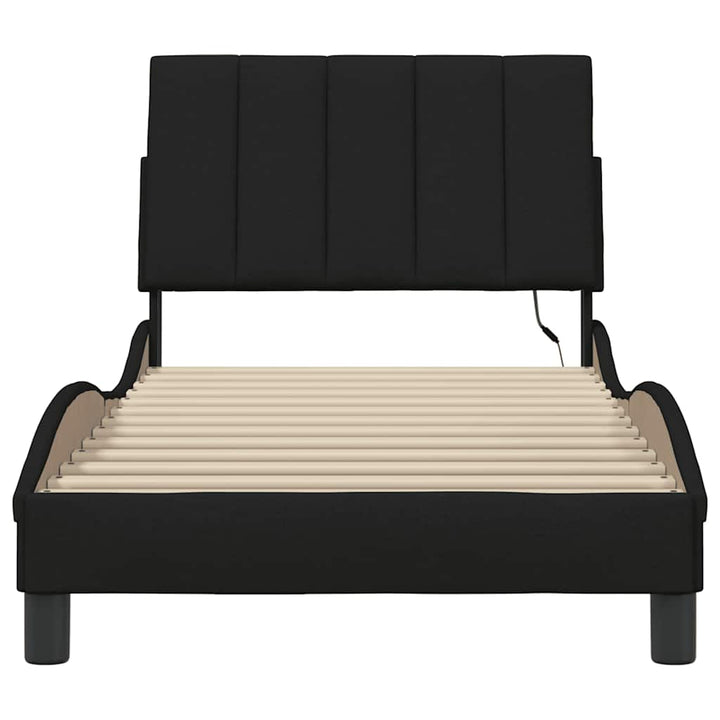 sengeramme uden madras Hanko 80x200 cm stof sort