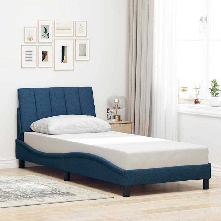 sengeramme uden madras Hanko 80x200 cm stof blå