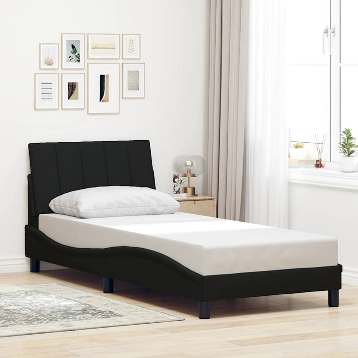 sengeramme uden madras Hanko 90x190 cm stof sort