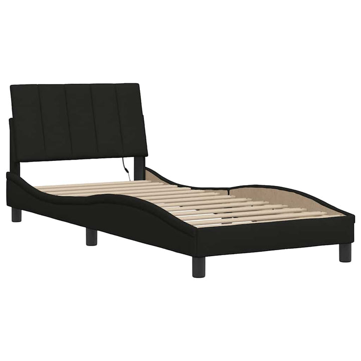 sengeramme uden madras Hanko 90x200 cm stof sort