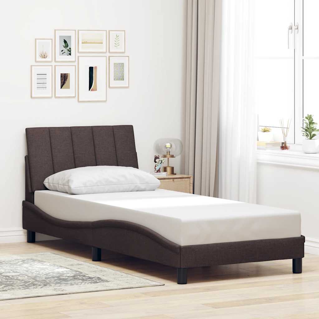 sengeramme uden madras Hanko Mørkebrun 90x200 cm Stof