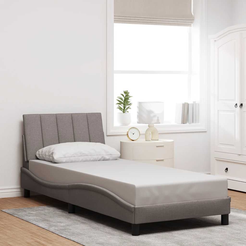 sengeramme uden madras Hanko 90x200 cm stof gråbrun