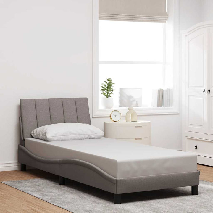 sengeramme uden madras Hanko 90x200 cm stof gråbrun