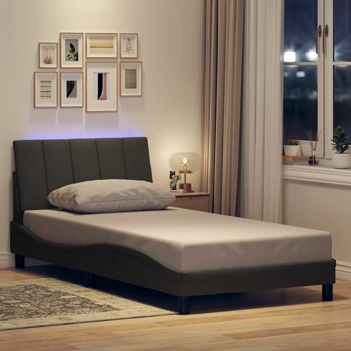 sengeramme uden madras Hanko Mørkegrå 100x200 cm Stof