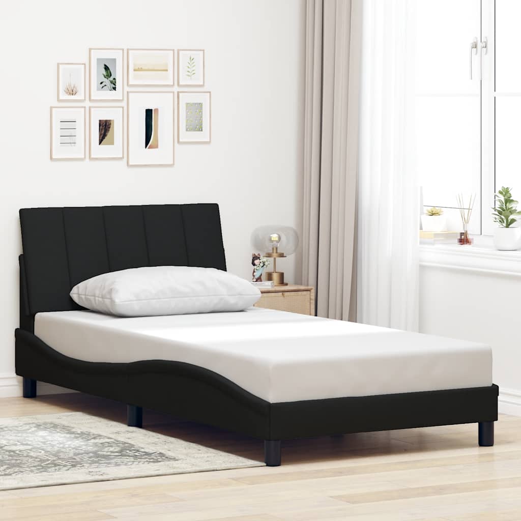 sengeramme uden madras Hanko Sort 100x200 cm Stof