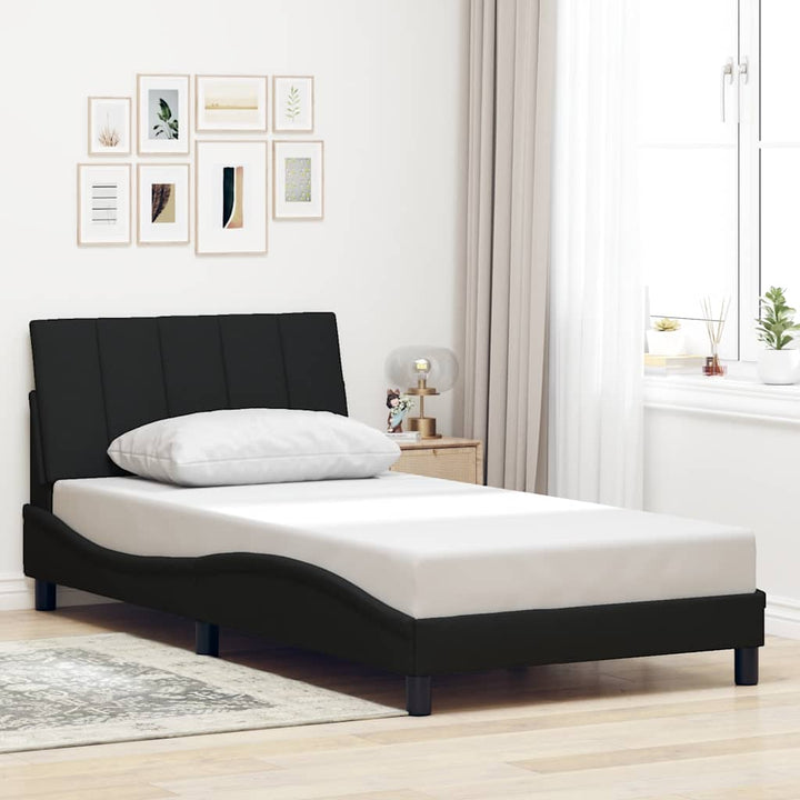 sengeramme uden madras Hanko Sort 100x200 cm Stof