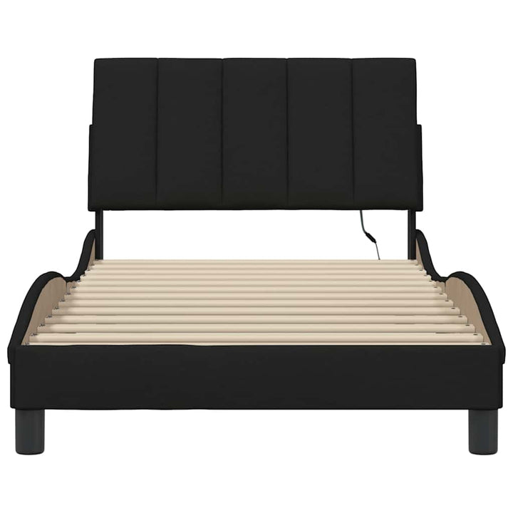 sengeramme uden madras Hanko Sort 100x200 cm Stof