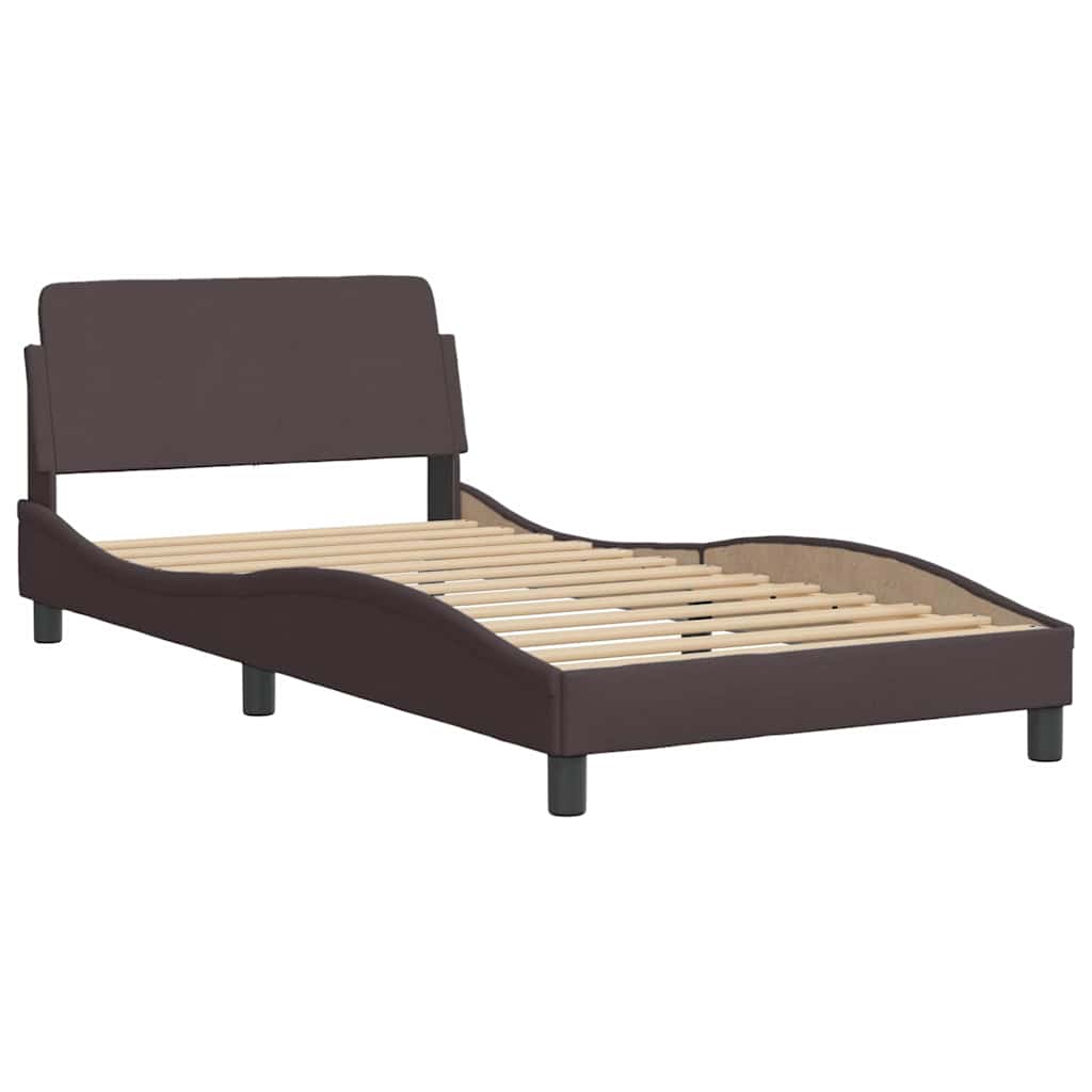 sengeramme uden madras Hanko Mørkebrun 100x200 cm Stof
