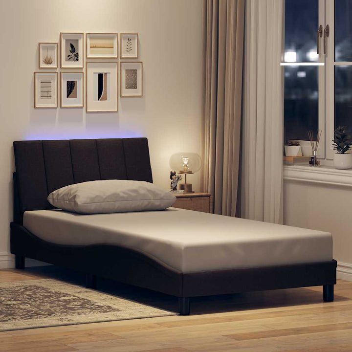 sengeramme uden madras Hanko Mørkebrun 100x200 cm Stof
