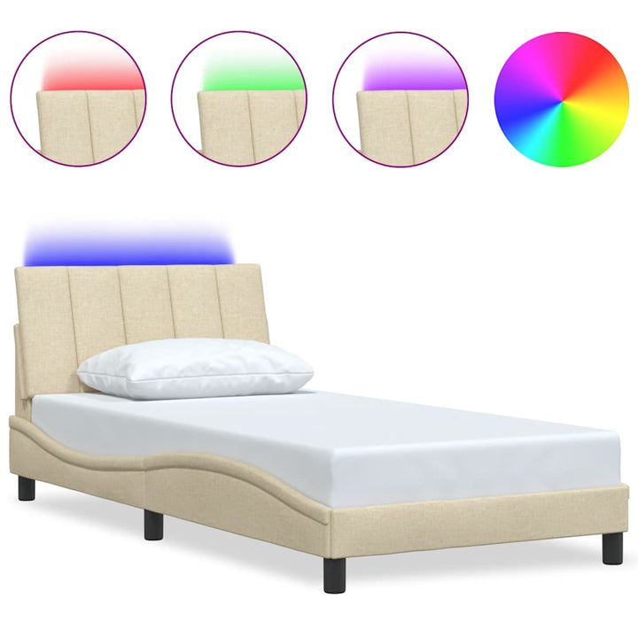 sengeramme uden madras Hanko Creme 100x200 cm Stof