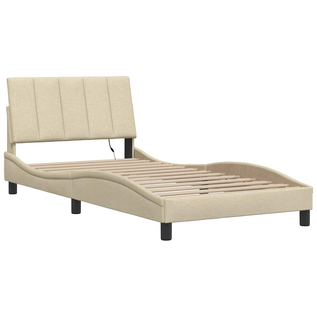 sengeramme uden madras Hanko Creme 100x200 cm Stof