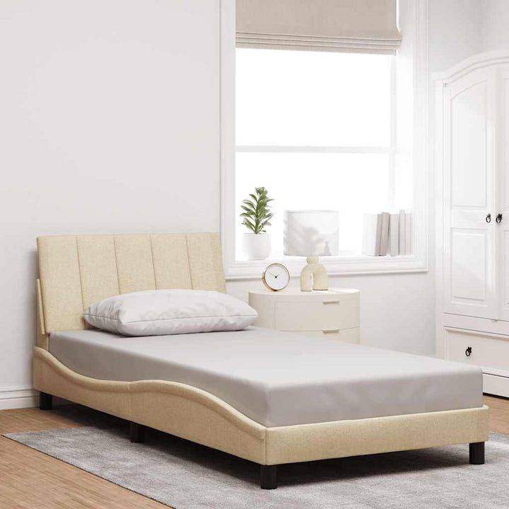 sengeramme uden madras Hanko Creme 100x200 cm Stof