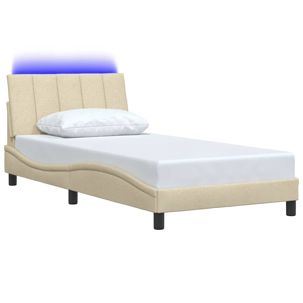 sengeramme uden madras Hanko Creme 100x200 cm Stof