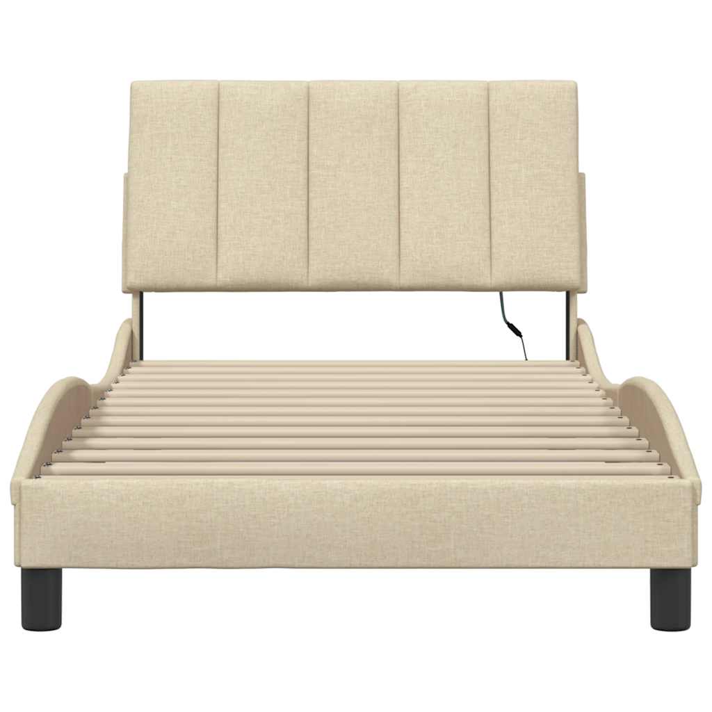 sengeramme uden madras Hanko Creme 100x200 cm Stof