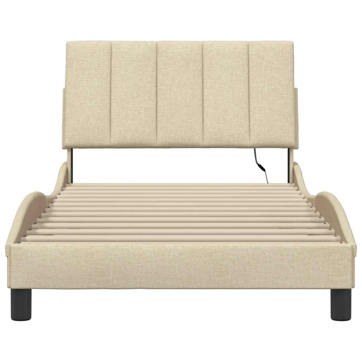 sengeramme uden madras Hanko Creme 100x200 cm Stof