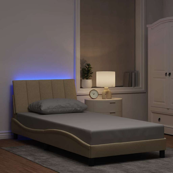 sengeramme uden madras Hanko Creme 100x200 cm Stof